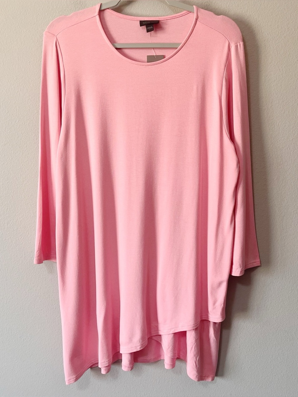 J. Jill NWT Wearever Collection Pink Daisy Long Sleeve Layered Tunic Top Large